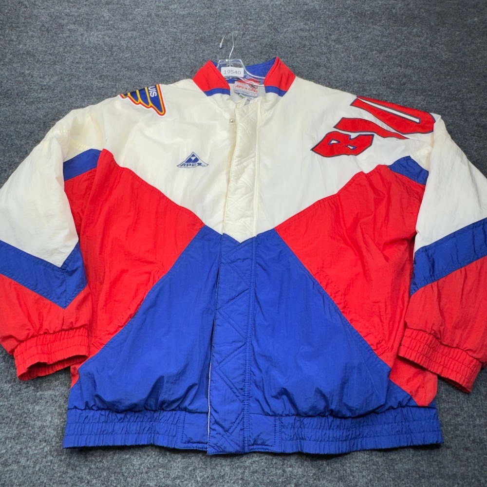 Vintage St Louis Blues Jacket Mens Large Blue Apex One Windbreaker NHL 90s